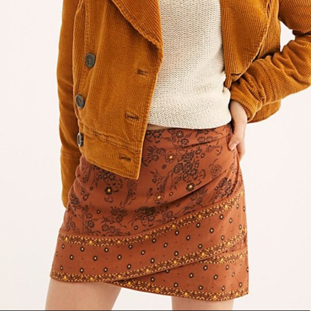 Free People That’s a Wrap Printed Mini Skirt